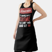 60 jaar oude grappige 60ste verjaardag in nood schort (Insitu)