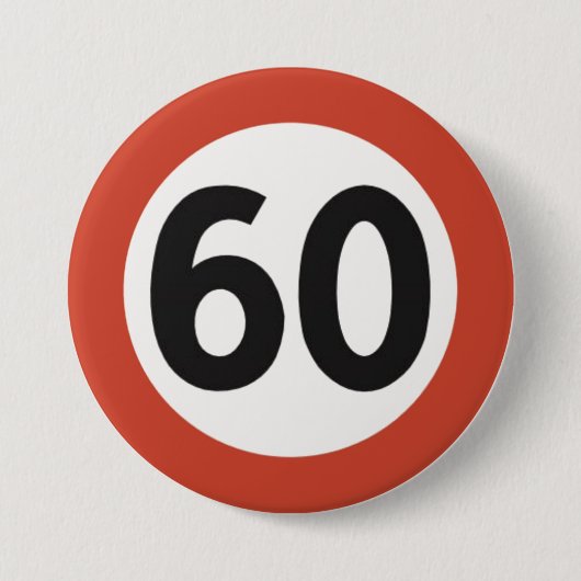 60 jaar oude knop ronde button 7,6 cm (Voorkant)