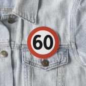 60 jaar oude knop ronde button 7,6 cm (In situ)