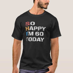 60 jaar oude op de verjaardag van de 60-jarige ge t-shirt