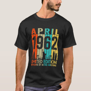 60 jaar oude op zondag april 1962 Limited E T-shirt