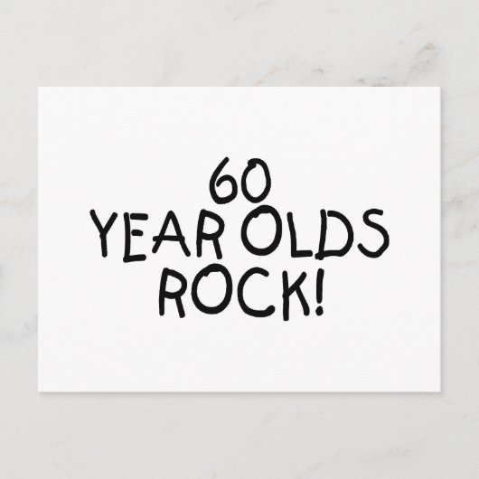 60 jaar oude rock briefkaart (Voorkant)