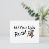 60 jaar oude rock (schommelstoel) briefkaart (Staand voorkant)