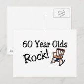 60 jaar oude rock (schommelstoel) briefkaart (Voorkant / Achterkant)