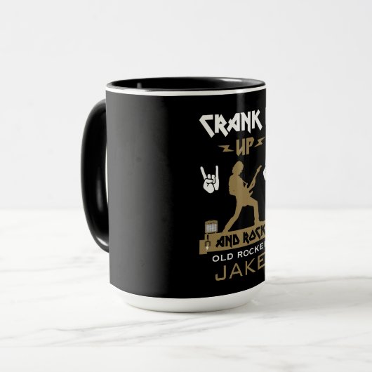 60 jaar oude rockers mok (Voorkant links)