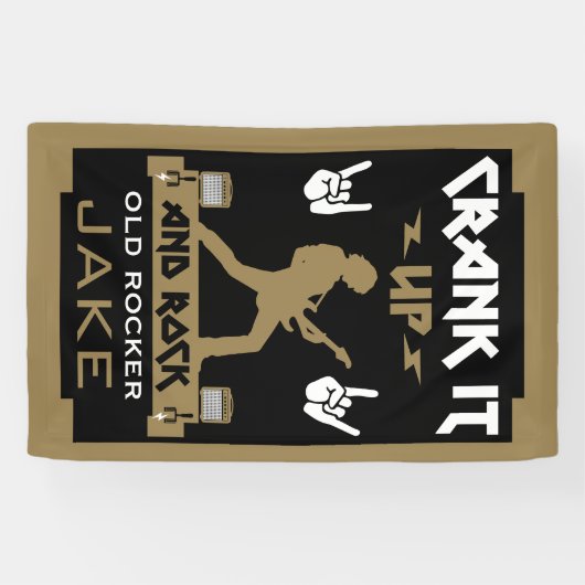 60 jaar oude rockers spandoek (Horizontaal)