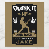 60 jaar oude rockers wijn etiket (Enkel label)