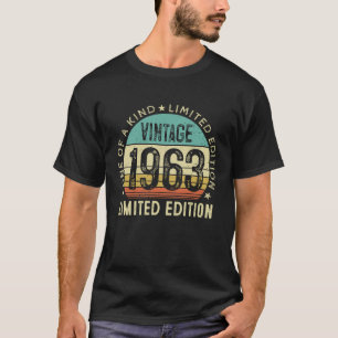 60 jaar oude Vintage 1963 60e Man op de geboorte V T-shirt