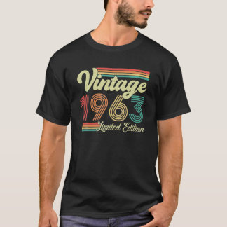60 jaar oude Vintage 1963, geboren in 1963 60e T-shirt