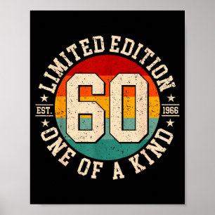 60 jaar oude vintage 1966 gelimiteerde editie 60st poster