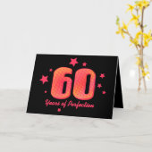 60 jaar Perfectie Custom Birthday Kaart (Gele Bloem)