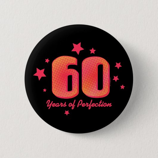 60 jaar perfectie ronde button 5,7 cm (Voorkant)
