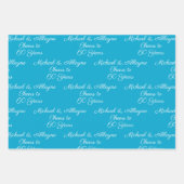 60 jaar Royal Blue 60e Jubileum Inpakpapier Vel (Voorkant 3)