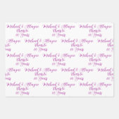 60 jaar Roze Magenta 60ste Jubileum Inpakpapier Vel (Voorkant 2)