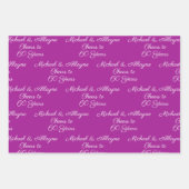 60 jaar Roze Magenta 60ste Jubileum Inpakpapier Vel (Voorkant 3)