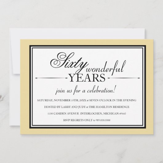 60 jaar Uitnodiging van een partij bij het Jubileu (Voorkant)