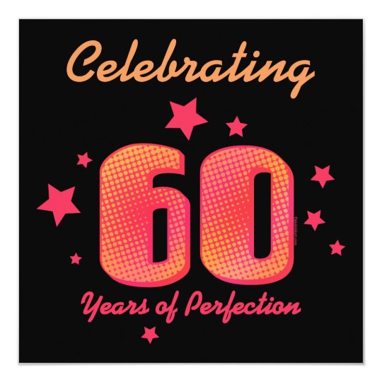 60 jaar van de Uitnodiging van de Verjaardag van