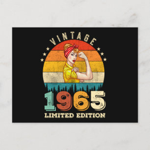 60 Jaar Verjaardag 1965 Vintage 60ste Verjaardag V Briefkaart