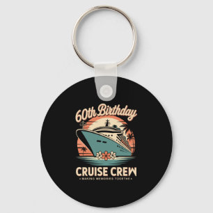 60 Jaar Verjaardag Cruise Bemanning Retro Zonsonde Sleutelhanger