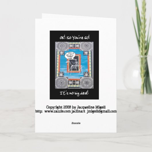 60 Jaar Verjaardag Kaart - Met Skeleton (Achterkant)