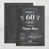 60 jaar verjaardag uitnodiging 40e 50e (Voorkant / Achterkant)