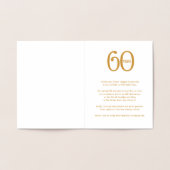 60 jaar zakelijke verjaardagsfeestuitnodigingen folie kaarten (Binnen)