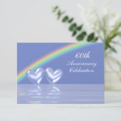 60-jarig jubileum Diamond Hearts Kaart (Staand voorkant)