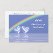 60-jarig jubileum Diamond Hearts Kaart (Voorkant / Achterkant)