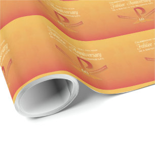 60-jarig Jubileum Nun Pax-kruis, Oranje Cadeaupapier