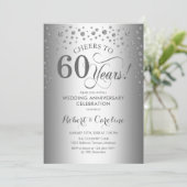60-jarig jubileumfeest - Zilver Kaart (Staand voorkant)