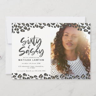 60-jarige foto van luipaard en sassy 60-jarige ver