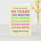 60-jarige jubileum mijlpalen kaart (Gele Bloem)