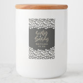 60-jarige luipaard en sassy 60ste verjaardag voedselcontainer etiket (Voorkant)