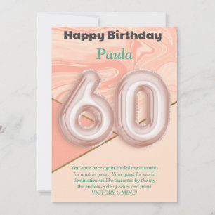 60-jarige meisjes Happy Birthday-kaart