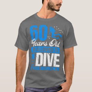 60-jarige Scuba duikende scuba duiker 60 jaar oud T-shirt