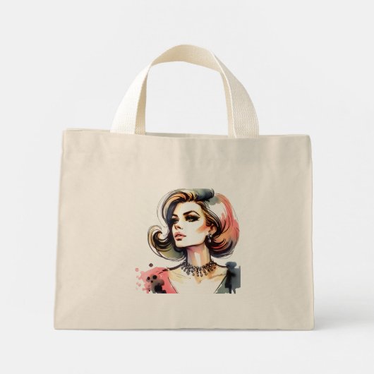 60-jarige sirene mini tote bag (Achterkant)