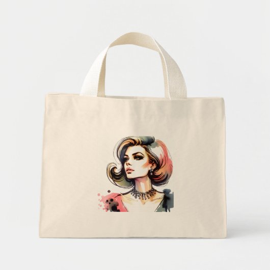 60-jarige sirene mini tote bag (Voorkant)