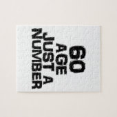 60-jarige slechts een aantal Design op de geboorte Legpuzzel (Horizontaal)