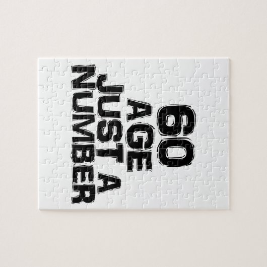 60-jarige slechts een aantal Design op de geboorte Legpuzzel (Horizontaal)