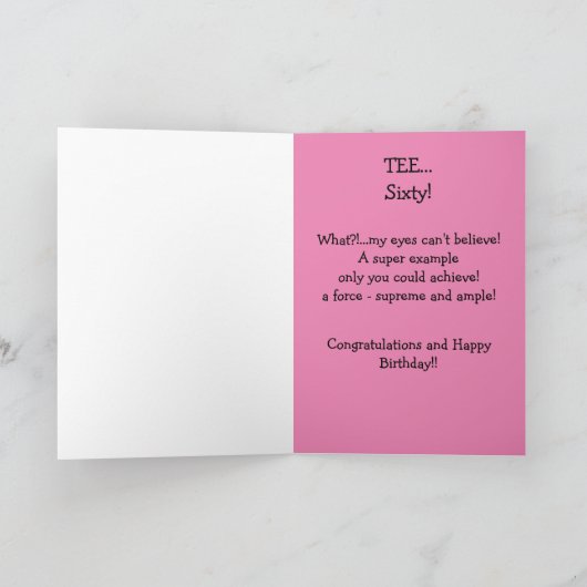 60 jarige verjaardag groet! kaart (Binnen)