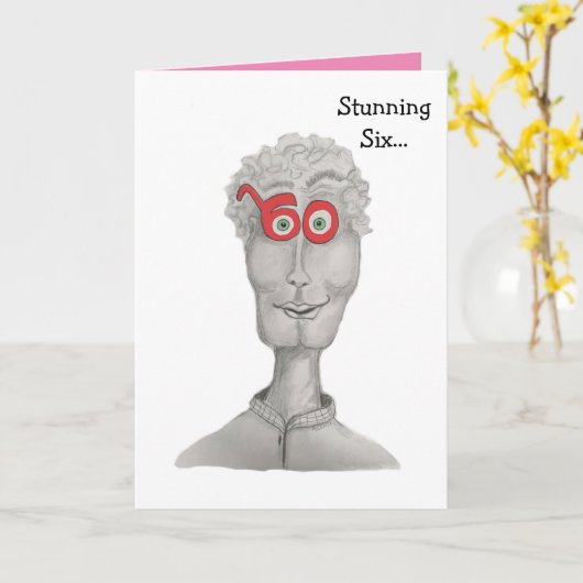 60 jarige verjaardag groet! kaart (Gele Bloem)