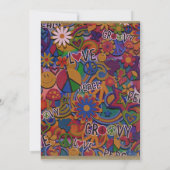 60-jarige Vintage Retro Groovy Kaart (Achterkant)