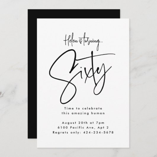 60 KAART (Voorkant / Achterkant)