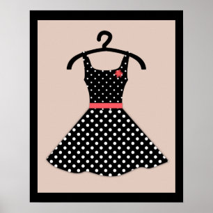 60, kleding poster