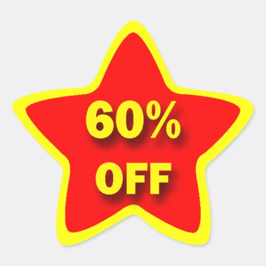 60% KORTING op Star Stickers (Voorkant)
