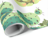 60 lb wikkelpapier Roll Bohemian Cactus Succulent Cadeaupapier (Rol Hoek)