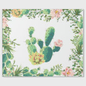 60 lb wikkelpapier Roll Bohemian Cactus Succulent Cadeaupapier (Vlak)