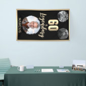 60 & Legendarisch 3 Foto's 60ste verjaardag Goud Spandoek (Beurs)