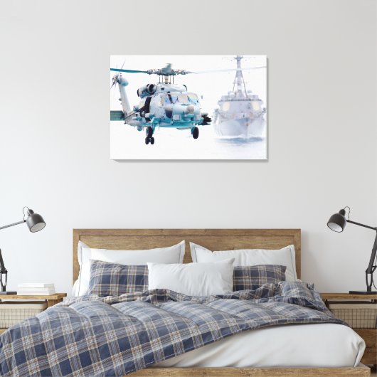 60-MH-SEAHAWK 24 x 36 Canvas Afdruk (Insitu (Slaapkamer))