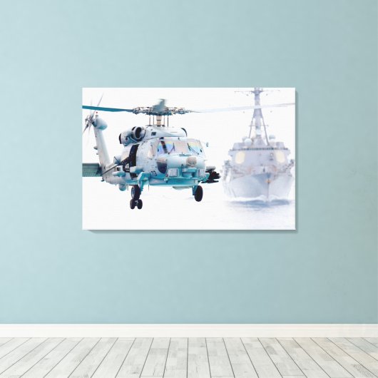 60-MH-SEAHAWK 24 x 36 Canvas Afdruk (Insitu (Houten vloer))